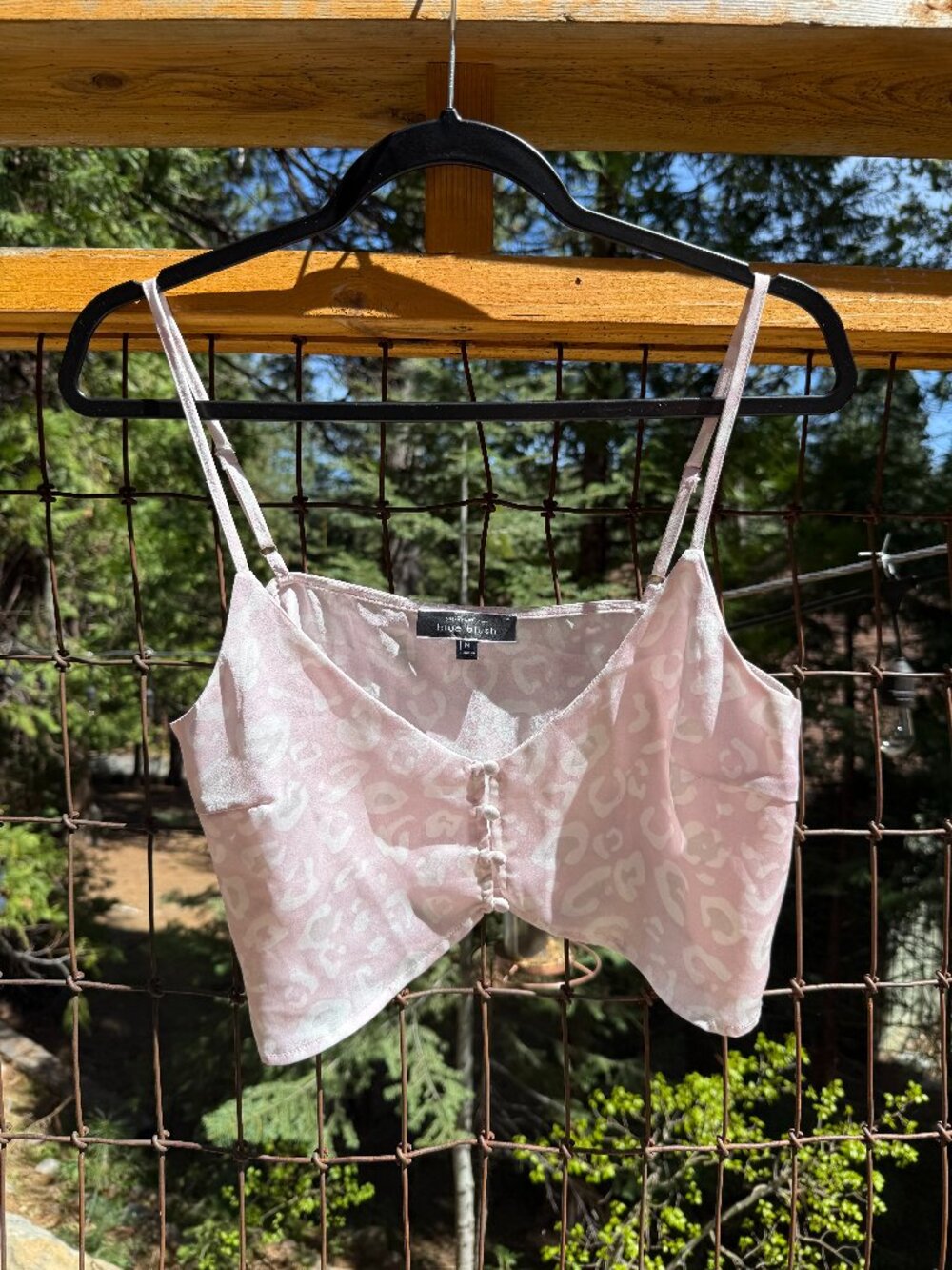 Blue Blush Silk Tank